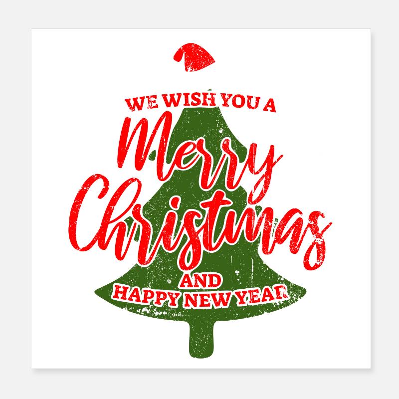 Joyeux Noël Arbre de Noël Cheer Poster 20 x 20 cm