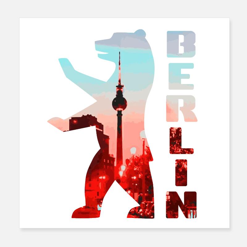 Ours de Berlin Poster 20 x 20 cm