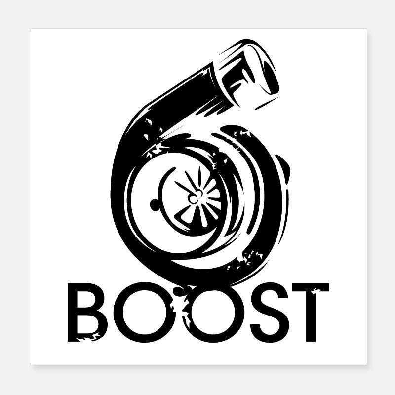 réglage de l’icône du moteur turbo Tuner Racing boost Poster 20 x 20 cm