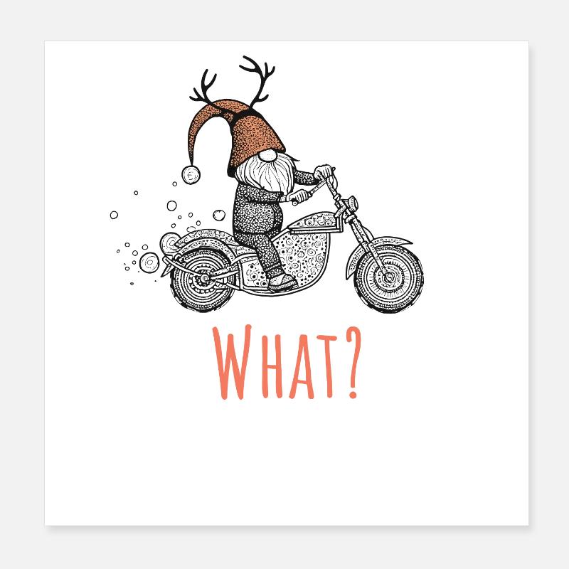 Weihnachtszwerg - Was? Poster 20x20 cm
