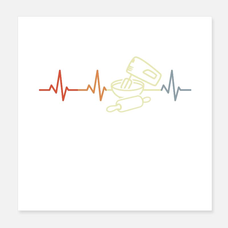 Kitchen Gadget Pulse Poster 8" x 8" (20x20 cm)