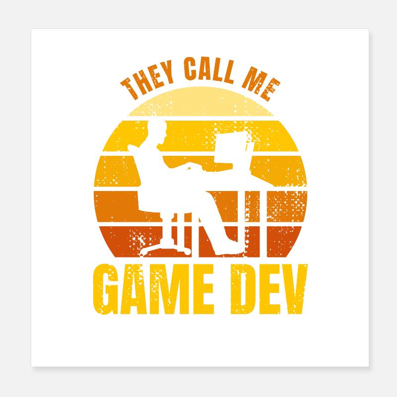 Video Games Developer Poster 8" x 8" (20x20 cm)