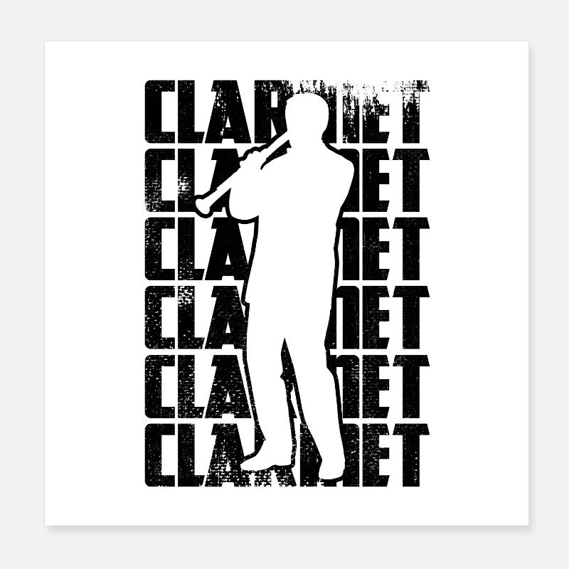 Clarinette Poster 20 x 20 cm