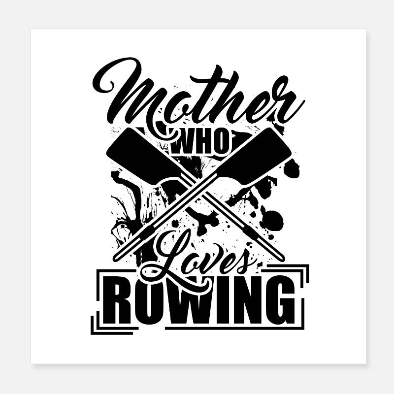 Rowing Mom Poster 8" x 8" (20x20 cm)