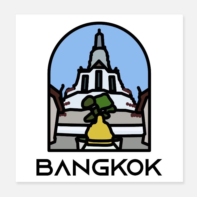 Bangkok - Wat Arun Poster 20x20 cm
