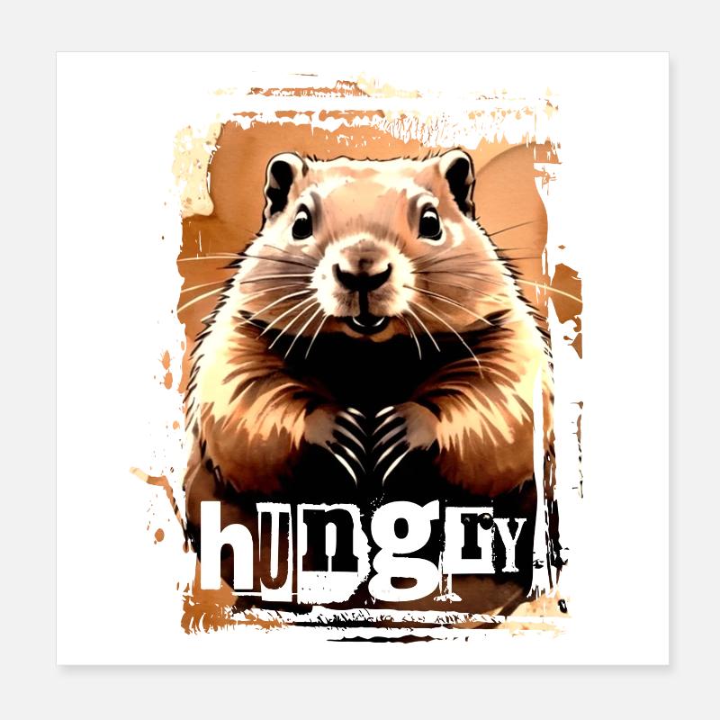Hungry rodent Poster 8" x 8" (20x20 cm)