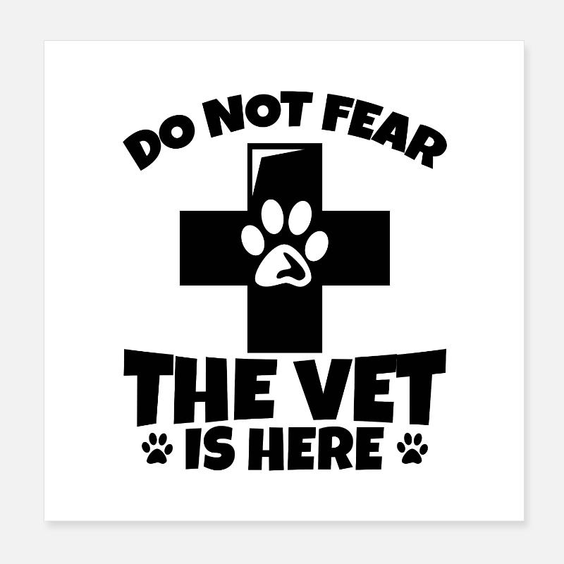 Citation d’un vétérinaire Poster 20 x 20 cm