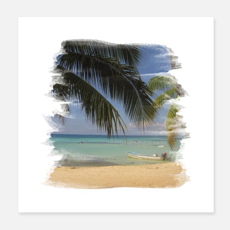 Plage Poster 20 x 20 cm