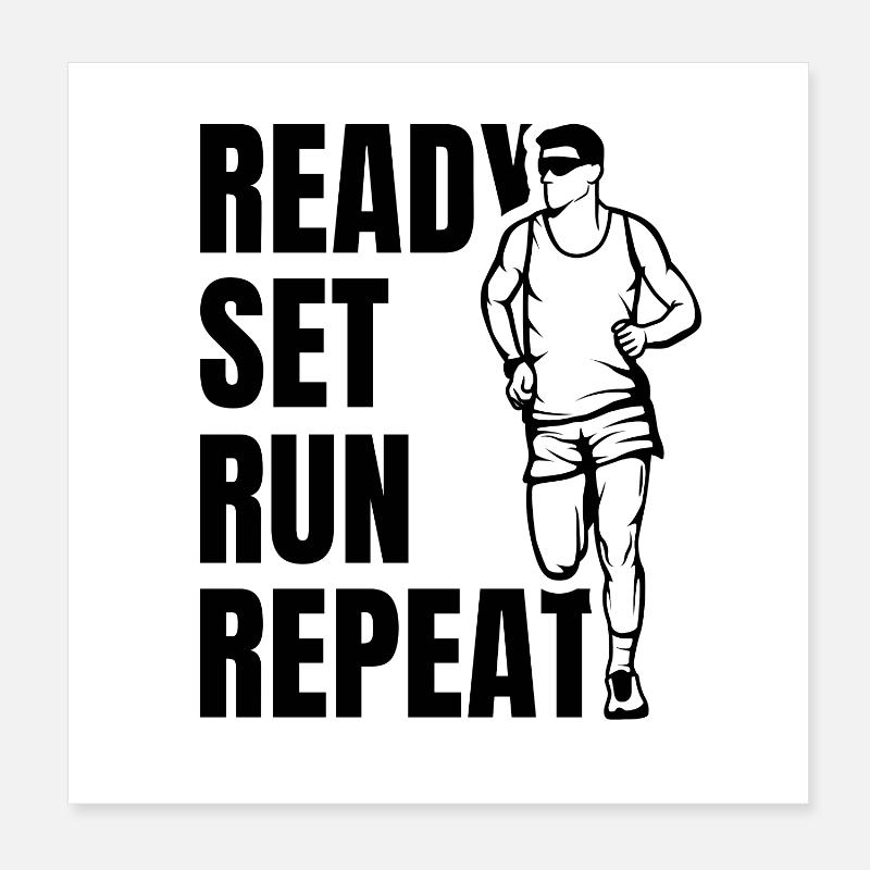 Läufer Spruch Poster 20x20 cm