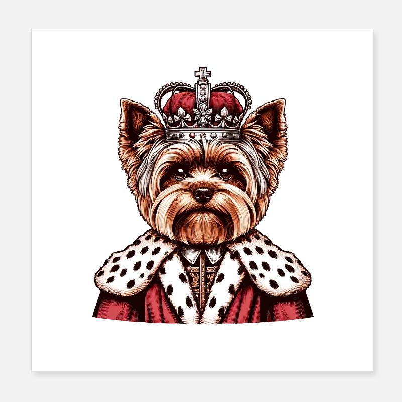 Roi du Yorkshire Terrier Poster 20 x 20 cm