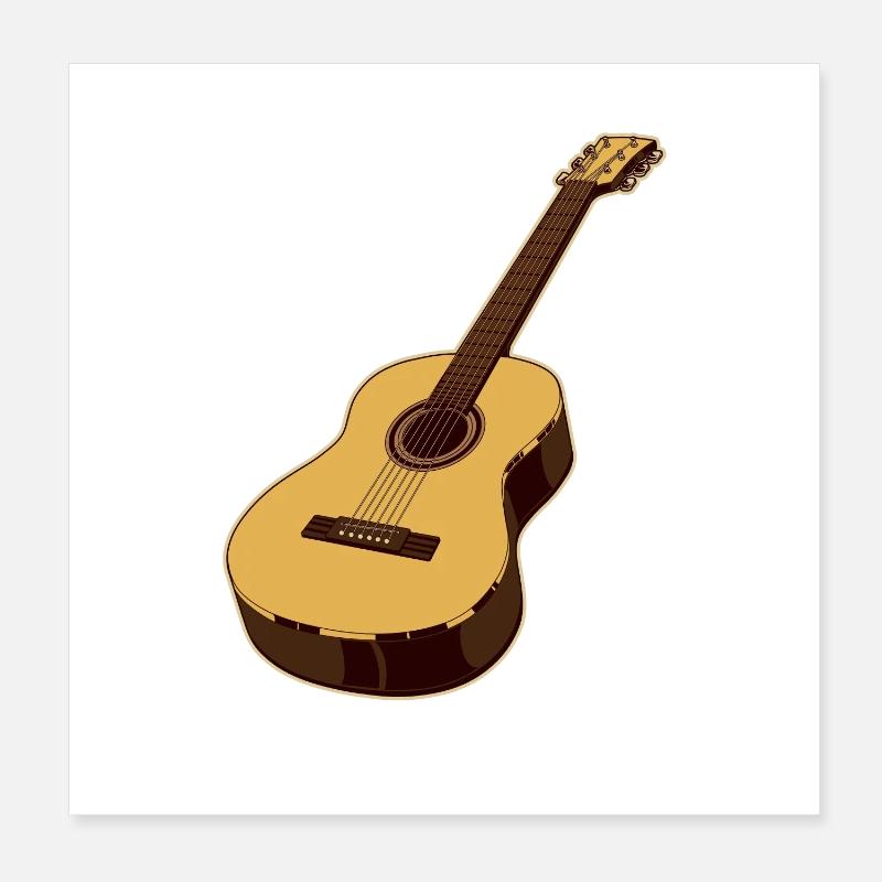 Guitar Poster 8" x 8" (20x20 cm)