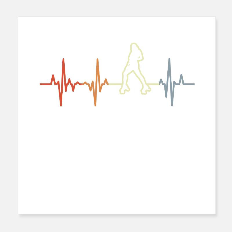 Fille Patineuse à roulettes Palpitations cardiaques Poster 20 x 20 cm