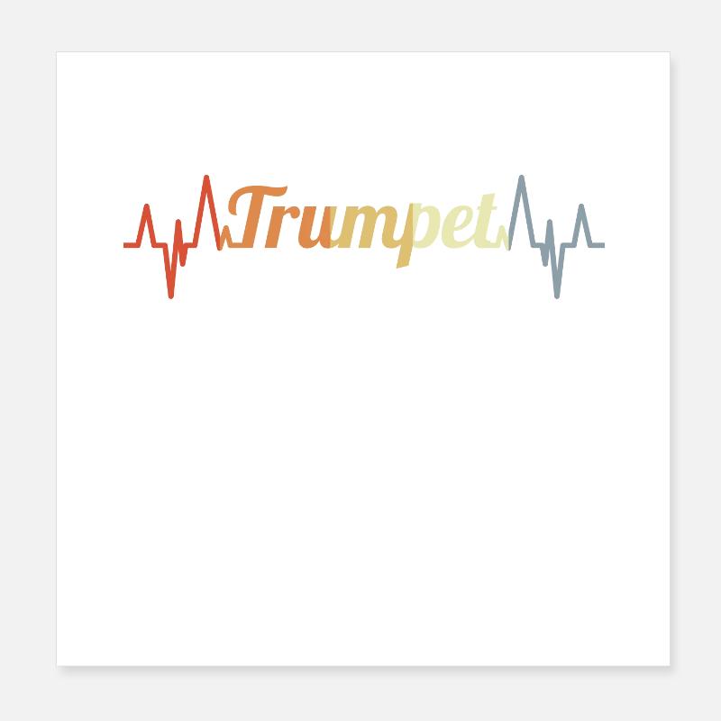 Trumpet palpitations Poster 8" x 8" (20x20 cm)