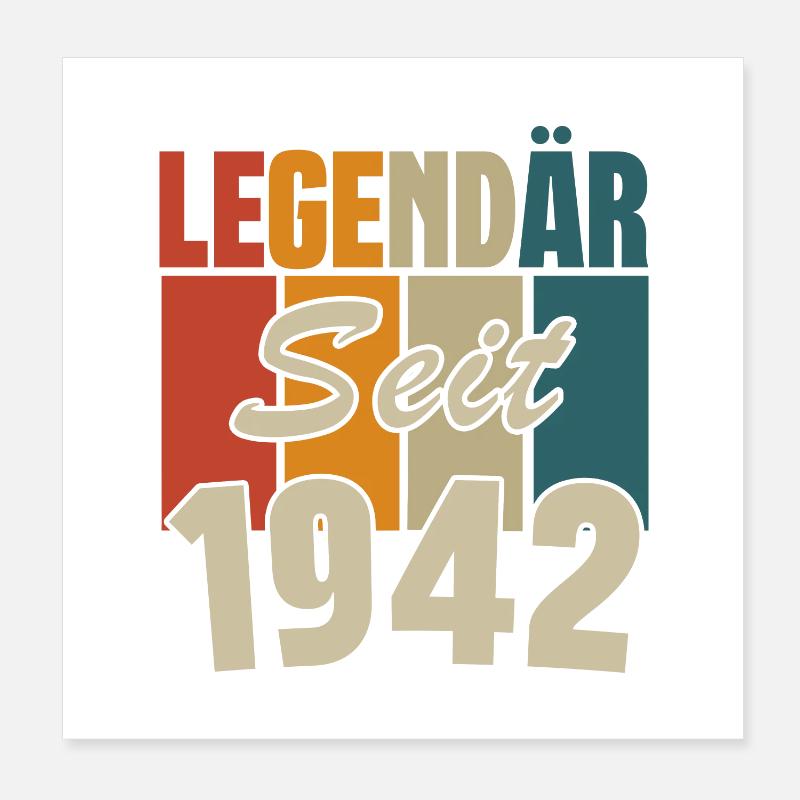 Legendär seit 1942 Poster 20x20 cm