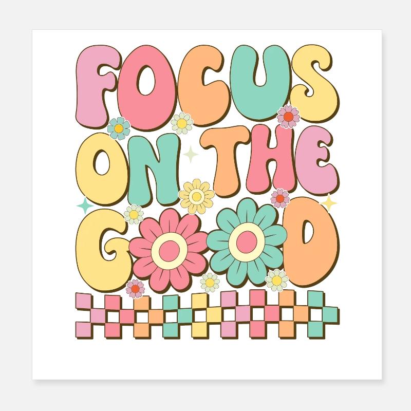 Concentrez-vous sur le bien Poster 20 x 20 cm