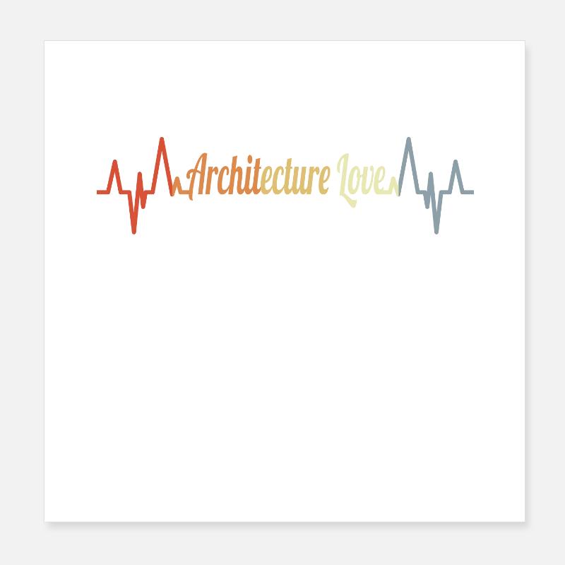 Architecture Heartbeat Poster 8" x 8" (20x20 cm)