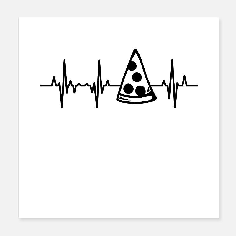 Pizza Pulse Poster 8" x 8" (20x20 cm)