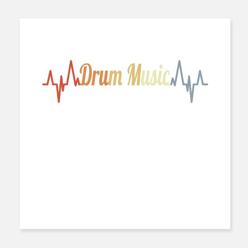 Drummer heart palpitations Poster 8" x 8" (20x20 cm)