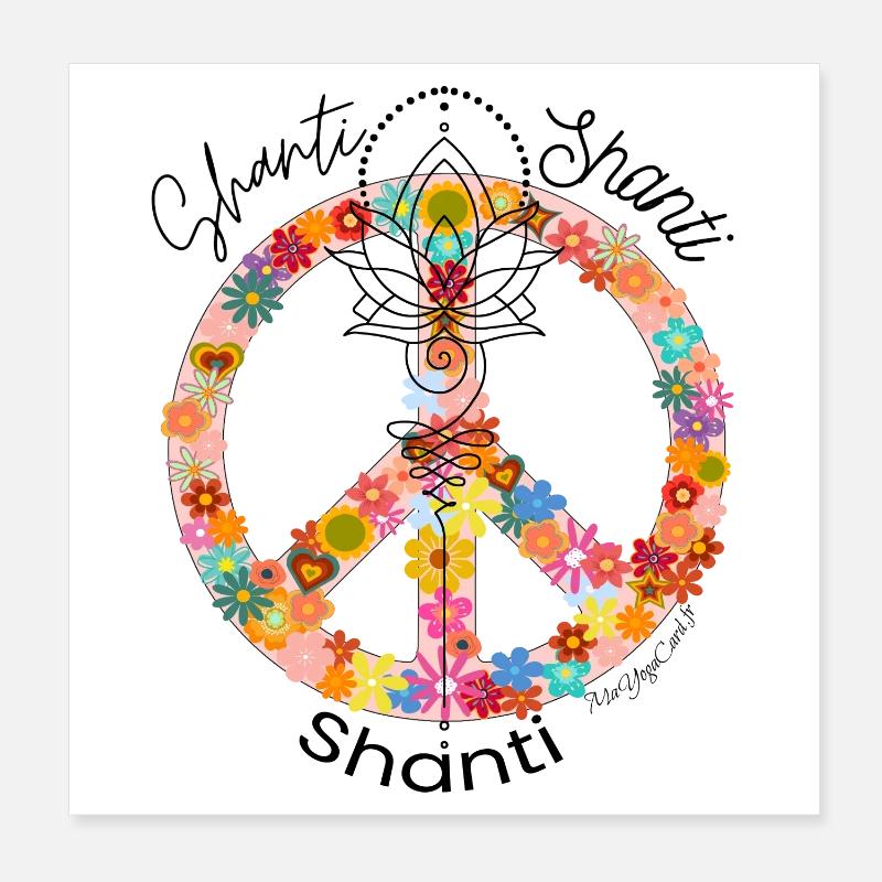 Chant de clôture de séance de Yoga Poster 20 x 20 cm