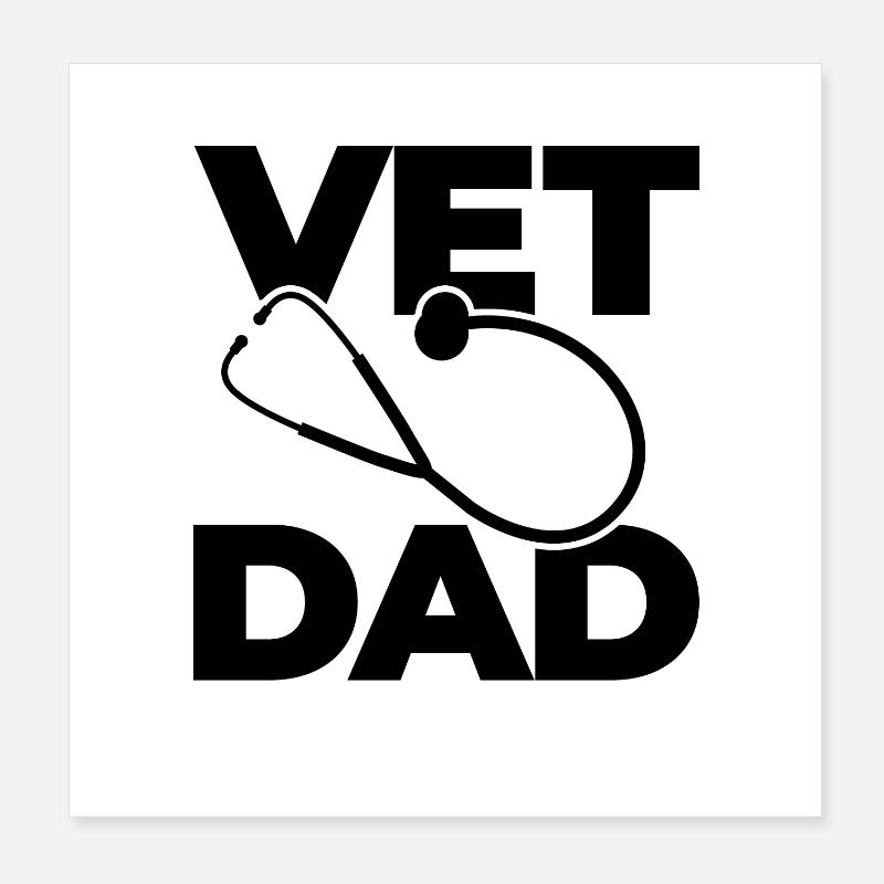 Père vétérinaire Poster 20 x 20 cm