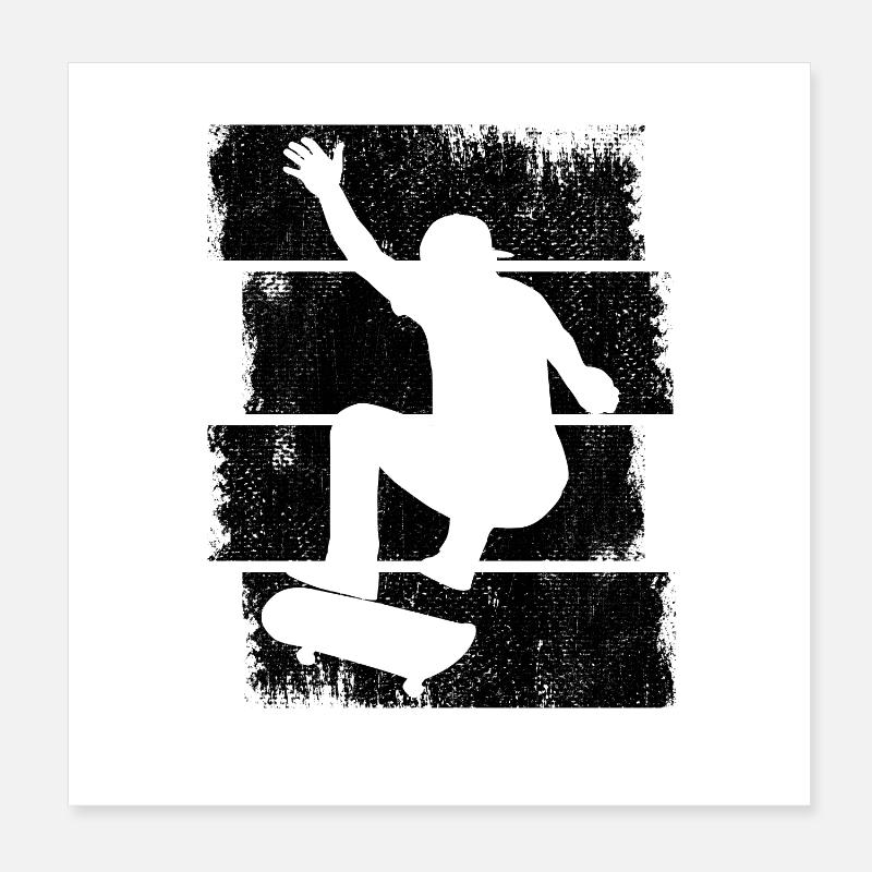 Garçon patineur Poster 20 x 20 cm