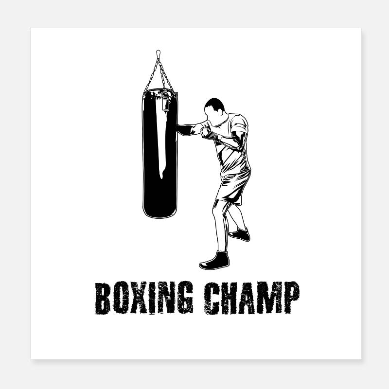 Motivation des boxeurs Poster 20 x 20 cm