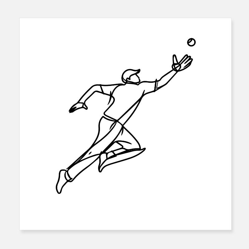 Gardien de cricket Poster 20 x 20 cm