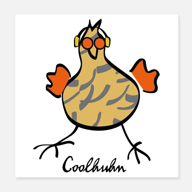 Le poulet frais Poster 20 x 20 cm
