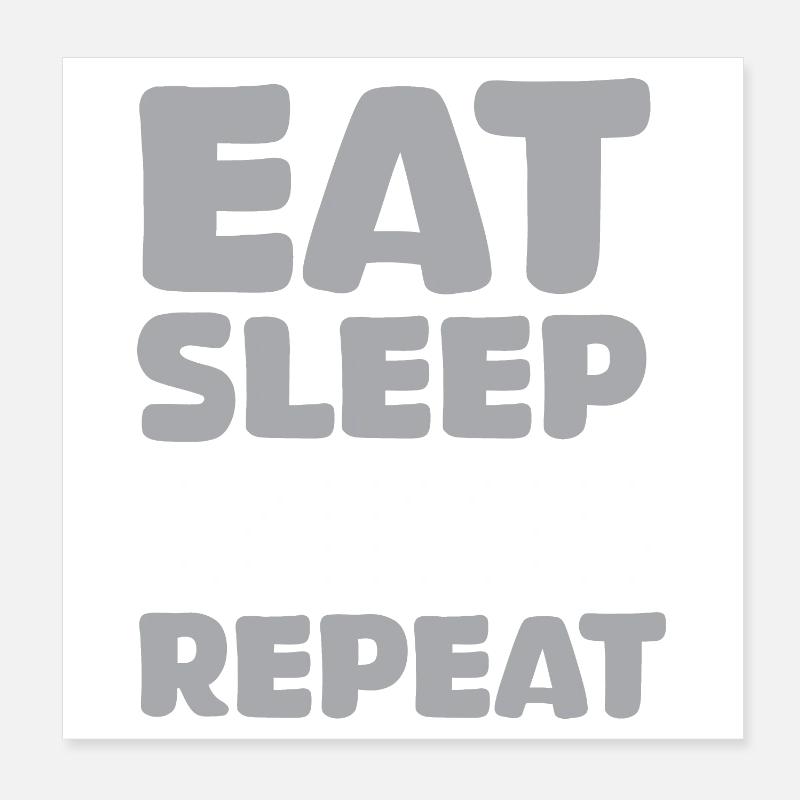 eat sleep chess repeat funny sayings chess game Poster 8" x 8" (20x20 cm)