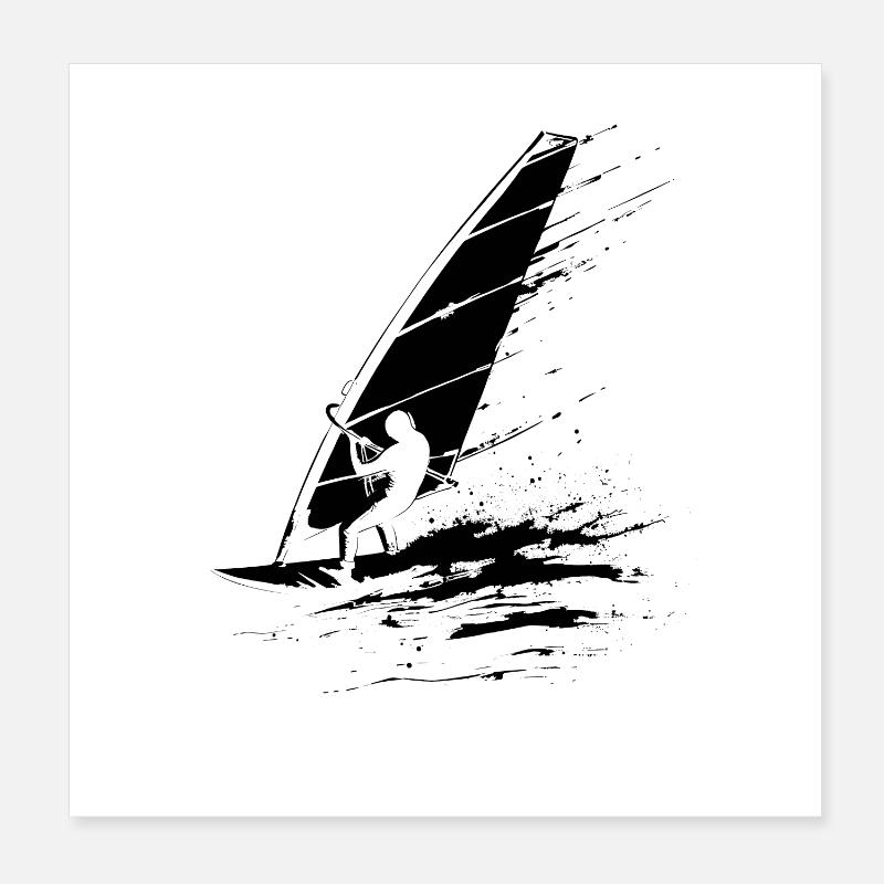 Windsurfer Poster 20x20 cm