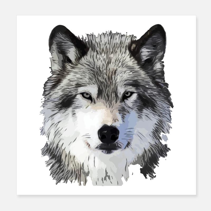 The Wolf Poster 8" x 8" (20x20 cm)