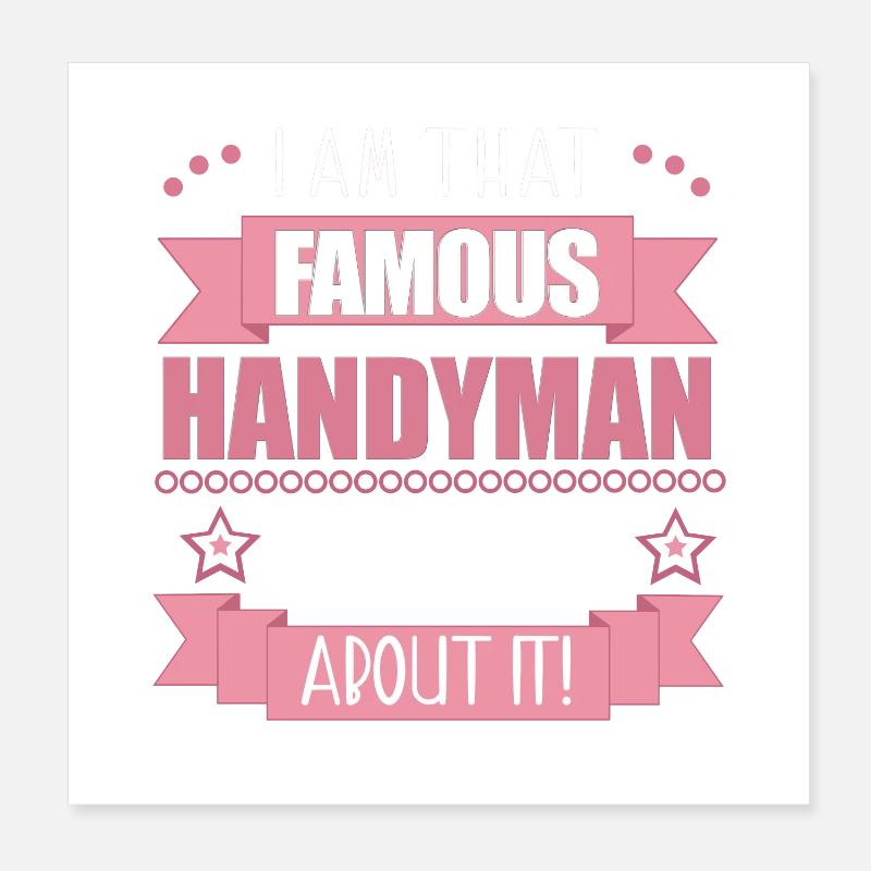 Artisane Profession Dames Cadeau Poster 20 x 20 cm