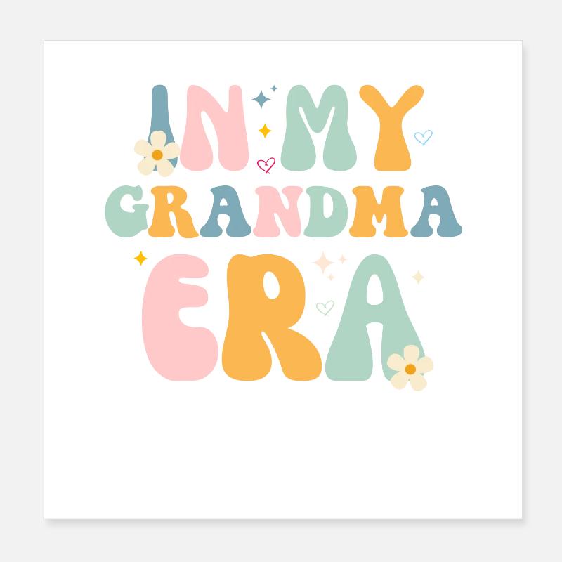 In meiner Oma-Ära - Grooviger Muttertag Poster 20x20 cm