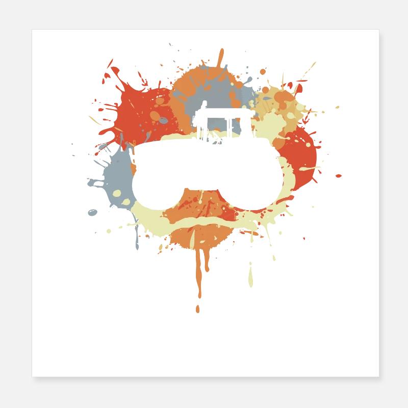 Traktor Graffiti Poster 20x20 cm