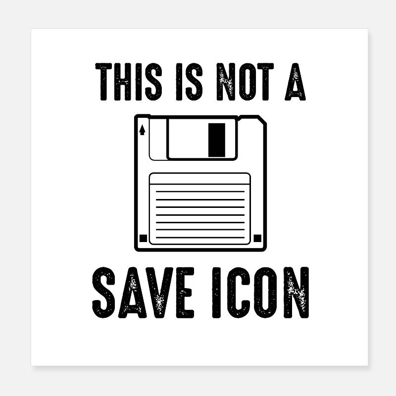 Scherzo del computer Poster 20x20 cm