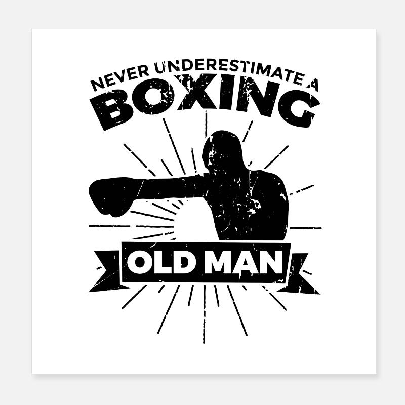 Boxer Opa Poster 20x20 cm