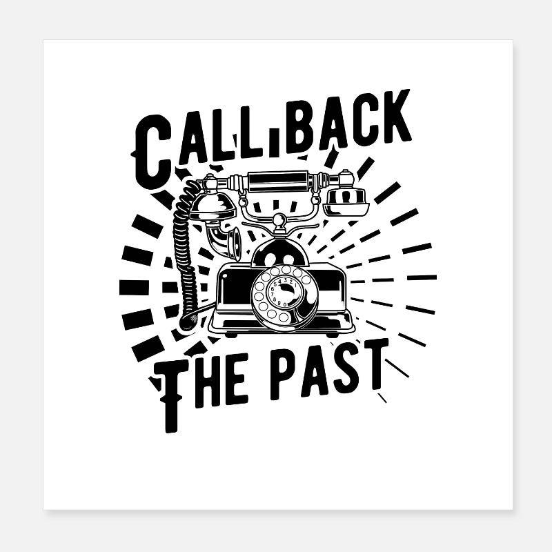 Telefon altmodisch Poster 20x20 cm