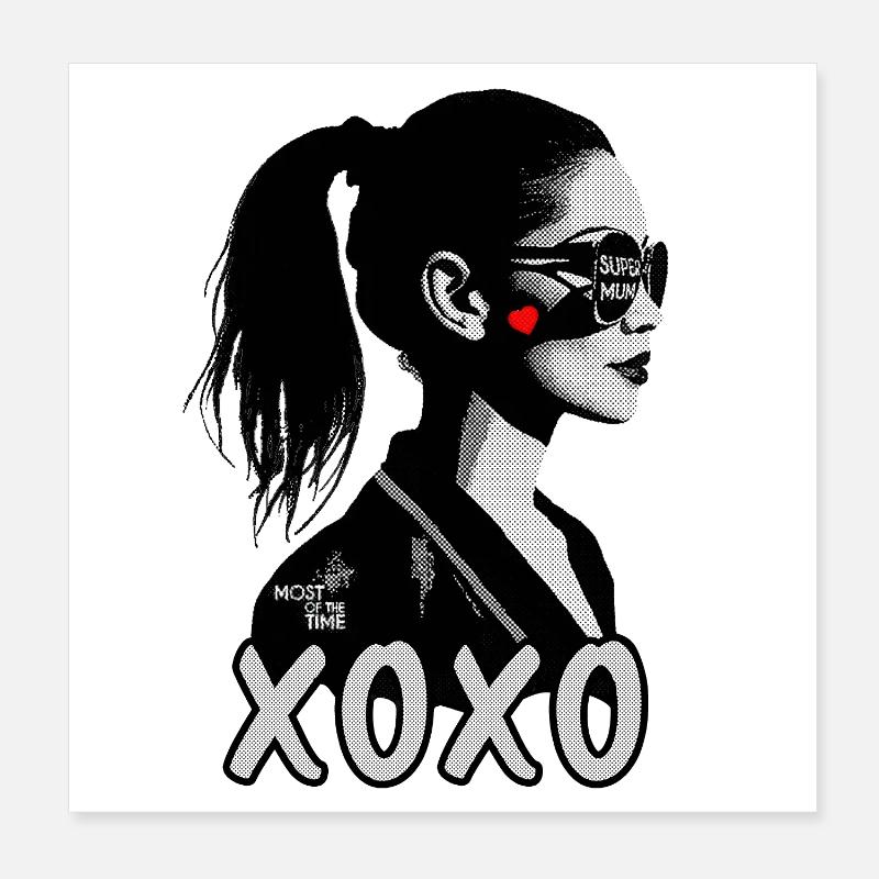 Supermum – most of the time, Muttertag Geschenk Poster 20x20 cm