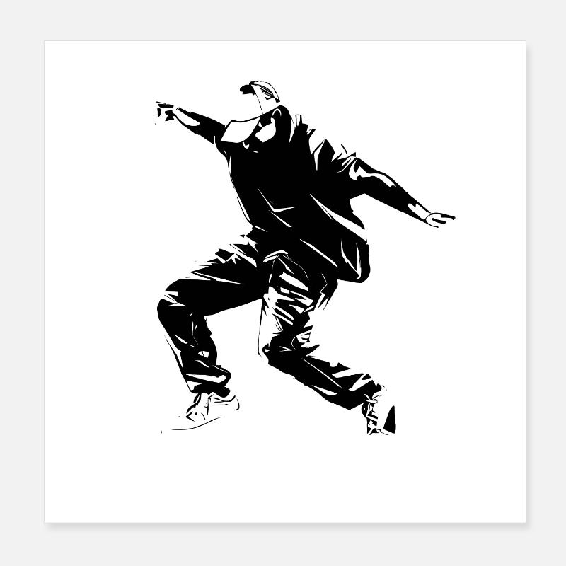 Breakdance Grafik Poster 20x20 cm