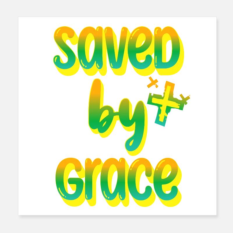 Message joyeux dans la conception de l’arc-en-ciel Poster 20 x 20 cm