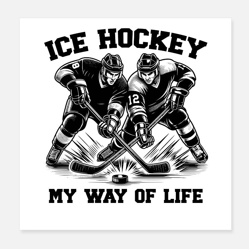 Ice Hockey Statement Fan Outfit Jersey Jersey Poster 8" x 8" (20x20 cm)