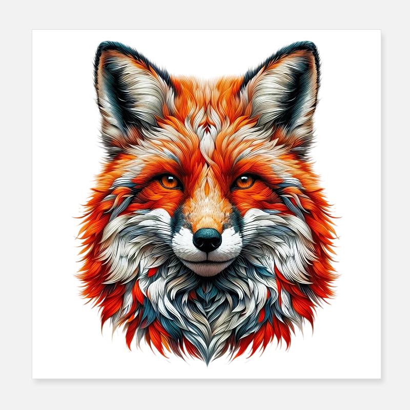 Renard Poster 20 x 20 cm
