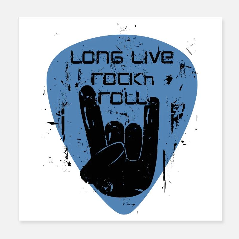 long live rock 'n' roll Poster 20x20 cm