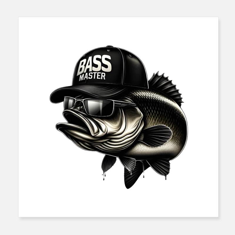 maître de la basse rayée Poster 20 x 20 cm