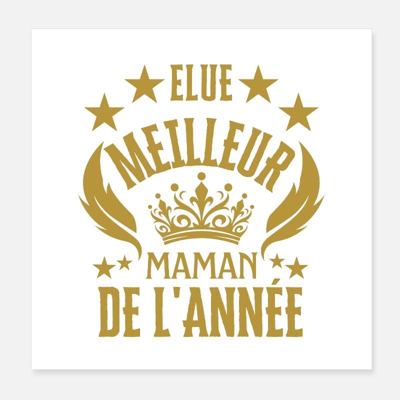 meilleure maman de l'année Poster 20 x 20 cm