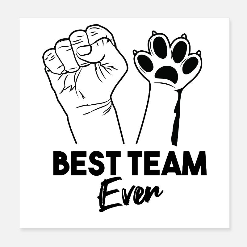 Best Team Ever Poster 20x20 cm