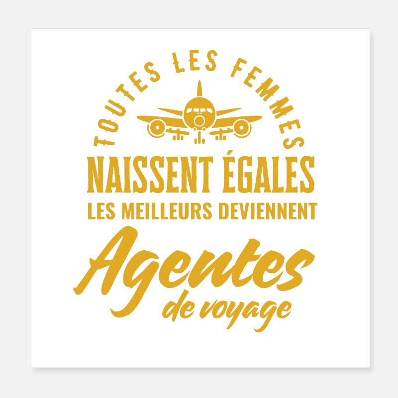 agente de voyage idée cadeau Poster 20 x 20 cm