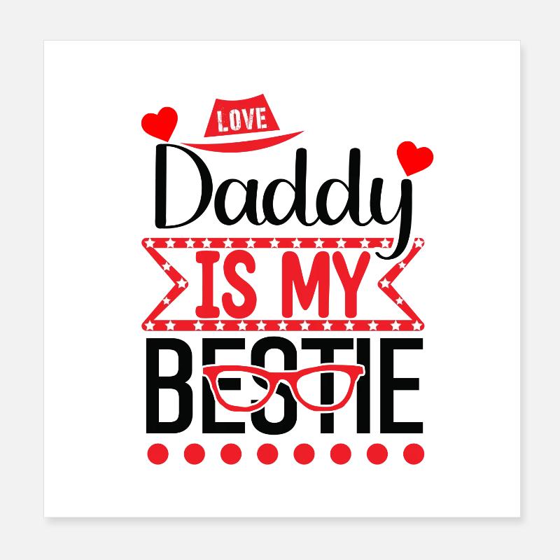 Meilleur papa Poster 20 x 20 cm