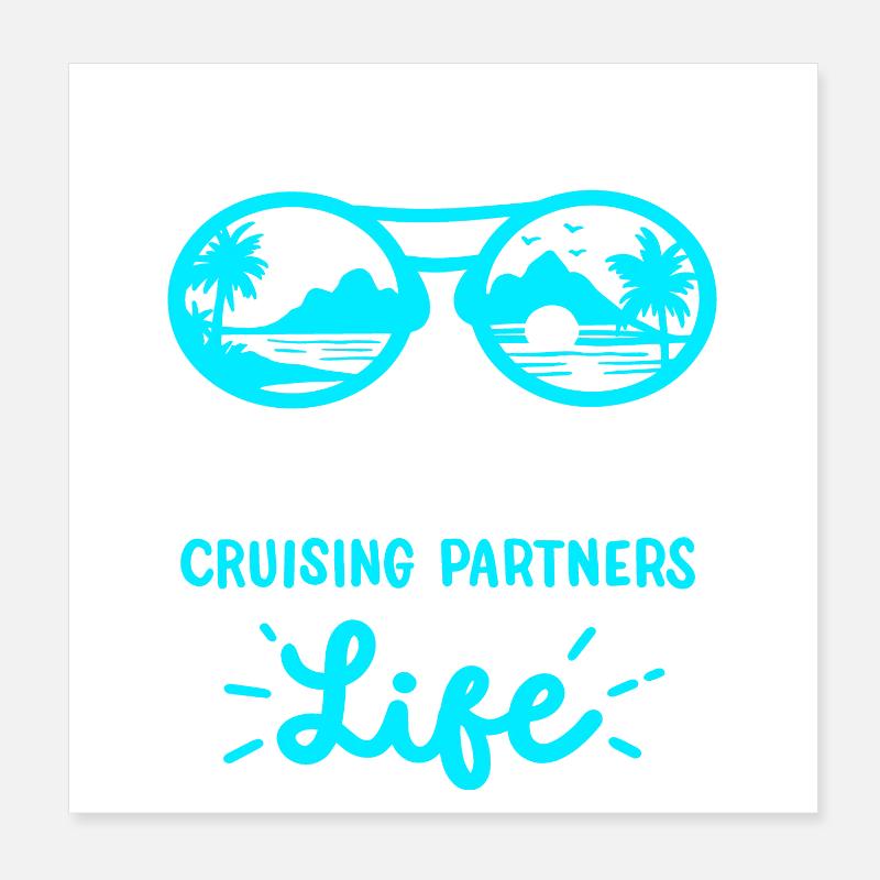 Ehemann Ehefrau Kreuzfahrt Poster 20x20 cm