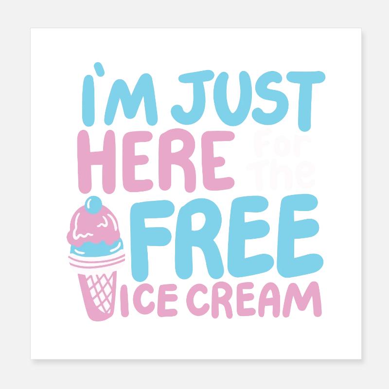 Eiscreme Eisliebhaber Poster 20x20 cm